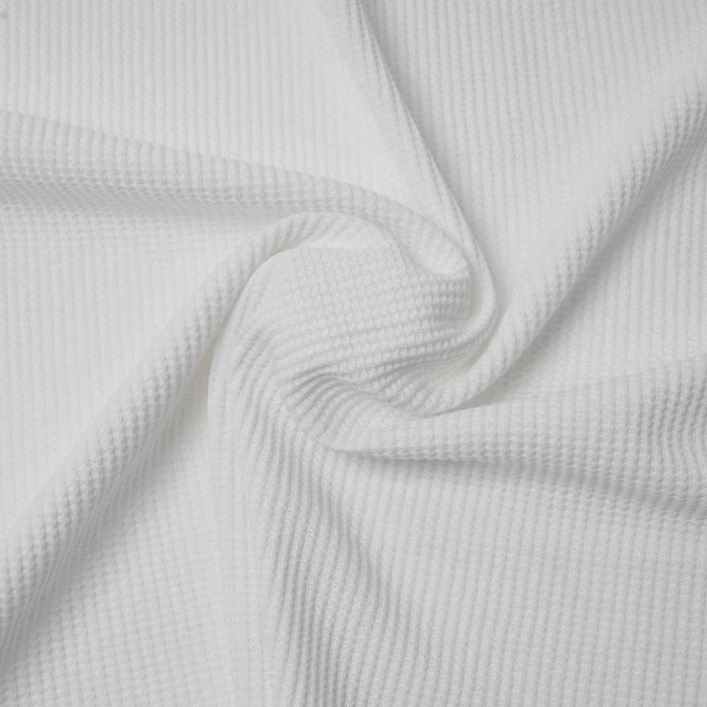 Tissu coton nid d'abeille blanc | Pretty Mercerie | mercerie en ligne
