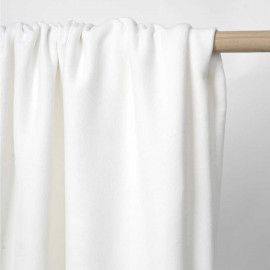 Tissu viscose pilou-pilou blanc | Pretty Mercerie | mercerie en ligne