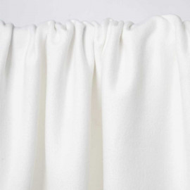 Tissu viscose pilou-pilou blanc | Pretty Mercerie | mercerie en ligne