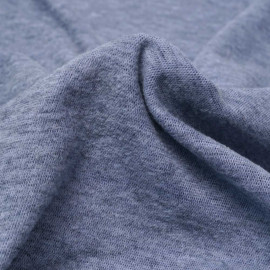 Tissu viscose pilou-pilou bleu chiné | Pretty Mercerie | mercerie en ligne
