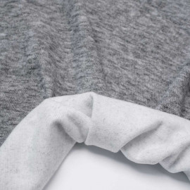 Tissu viscose pilou-pilou gris foncé chiné | Pretty Mercerie | mercerie en ligne