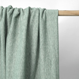 Tissu viscose pilou-pilou vert chiné | Pretty Mercerie | Mercerie en ligne