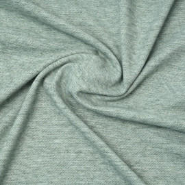 Tissu viscose pilou-pilou vert chiné | Pretty Mercerie | Mercerie en ligne