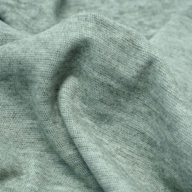 Tissu viscose pilou-pilou vert chiné | Pretty Mercerie | Mercerie en ligne