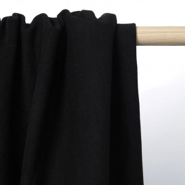 Tissu viscose pilou-pilou noir | Pretty Mercerie | mercerie en ligne