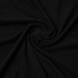 Tissu viscose pilou-pilou noir | Pretty Mercerie | mercerie en ligne