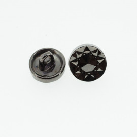 Bouton rond géométrique or