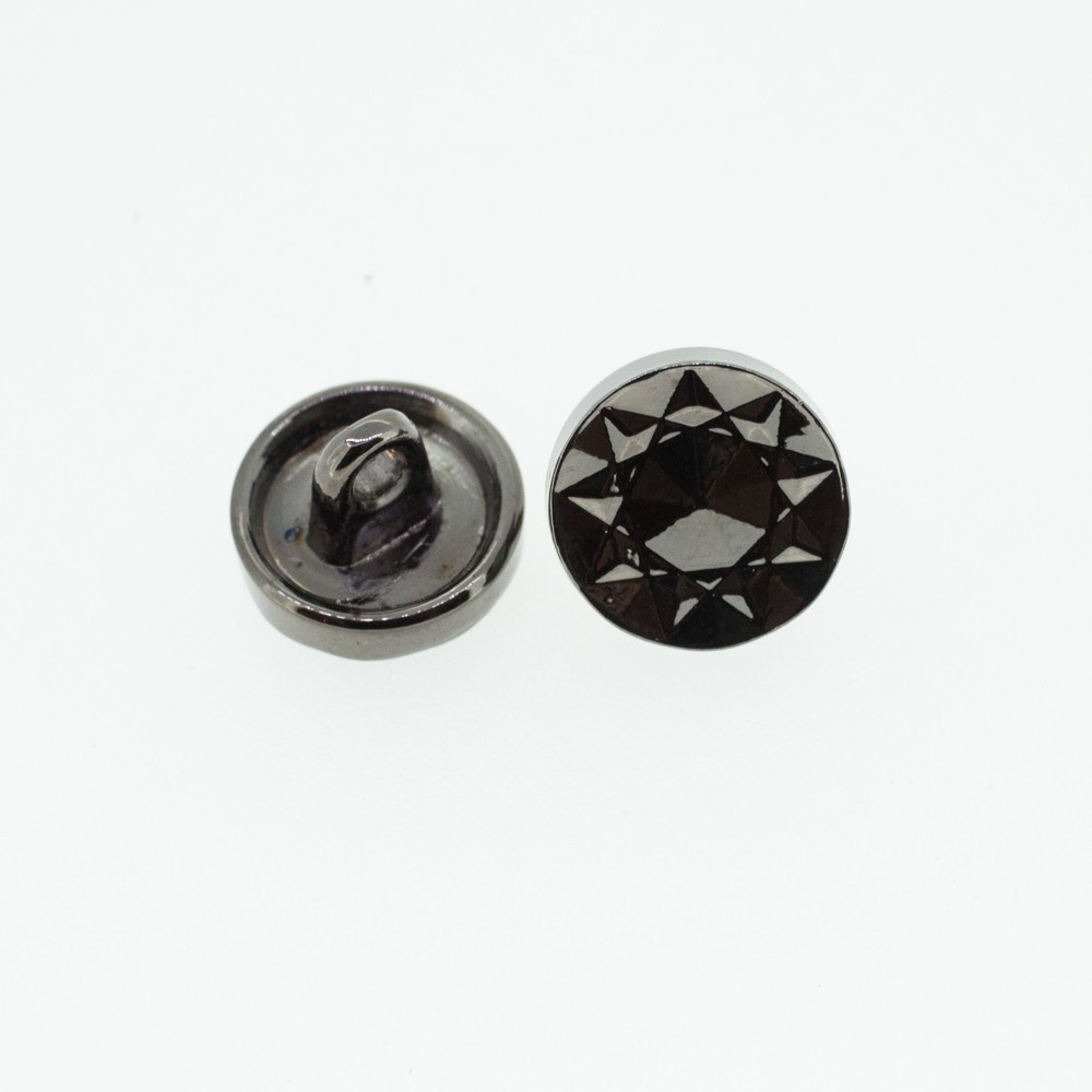 Bouton rond géométrique or
