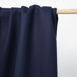 Tissu lainage bleu marine | Pretty Mercerie | mercerie en ligne