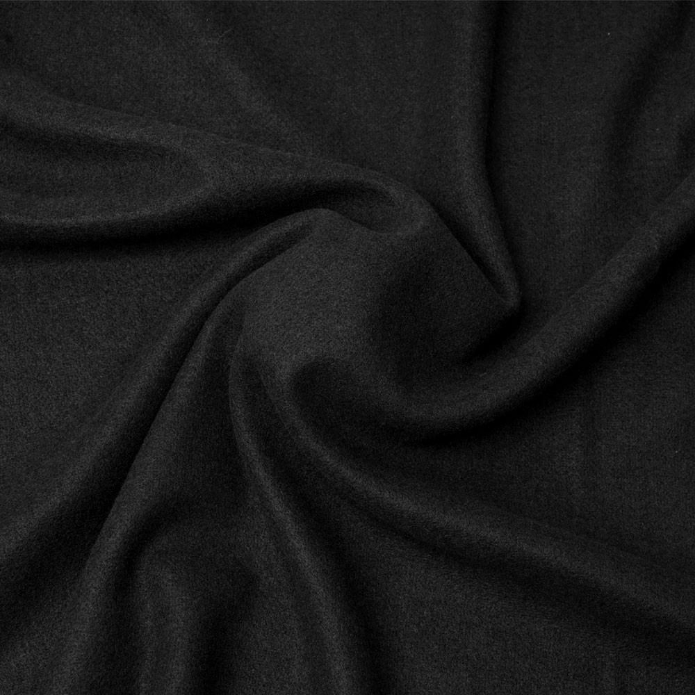 Tissu lainage noir | Pretty Mercerie | mercerie en ligne