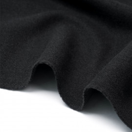 Tissu lainage noir | Pretty Mercerie | mercerie en ligne