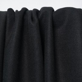 Tissu lainage noir | Pretty Mercerie | mercerie en ligne