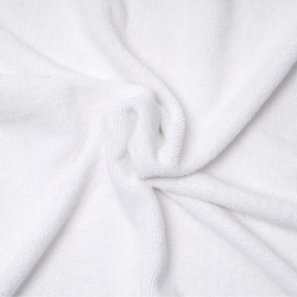 Tissu microfibre éponge anti-bactérien blanc oekotex | Pretty Mercerie | mercerie en ligne