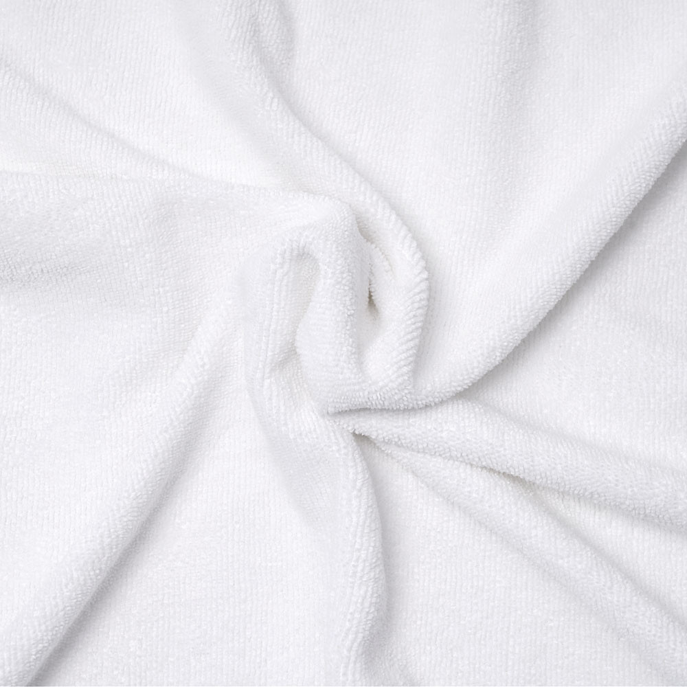 Tissu microfibre éponge anti-bactérien blanc oekotex | Pretty Mercerie | mercerie en ligne