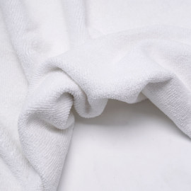 Tissu microfibre éponge anti-bactérien blanc oekotex | Pretty Mercerie | mercerie en ligne