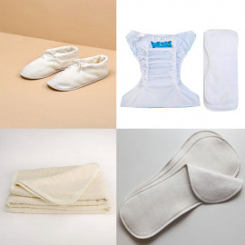 Tissu molleton 100% coton biologique GOTS blanc | Pretty Mercerie | mercerie en ligne
