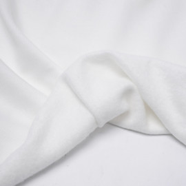 Tissu molleton de bambou et coton biologique GOTS blanc | Pretty Mercerie | mercerie en ligne
