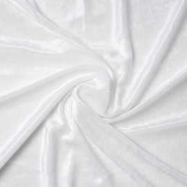 Tissu velours de bambou Oeko-Tex et de coton biologique GOTS blanc | Pretty Mercerie | mercerie en ligne