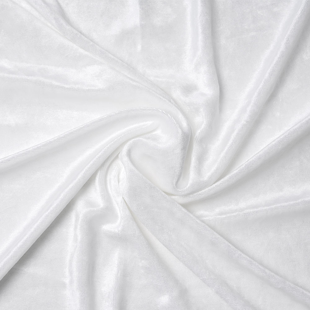 Tissu velours de bambou Oeko-Tex et de coton biologique GOTS blanc | Pretty Mercerie | mercerie en ligne