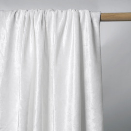 Tissu velours de bambou Oeko-Tex et de coton biologique GOTS blanc | Pretty Mercerie | mercerie en ligne