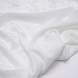 Tissu velours de bambou Oeko-Tex et de coton biologique GOTS blanc | Pretty Mercerie | mercerie en ligne
