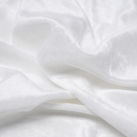Tissu velours de bambou Oeko-Tex et de coton biologique GOTS blanc | Pretty Mercerie | mercerie en ligne