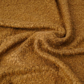 Tissu Tissu lainage maille bouclée cumin | pretty mercerie | mercerie en ligne
