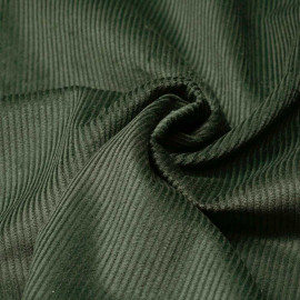 Tissu velours côtelé coton vert kaki | pretty mercerie | mercerie en ligne