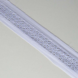 Ruban broderie anglaise blanc x 1m