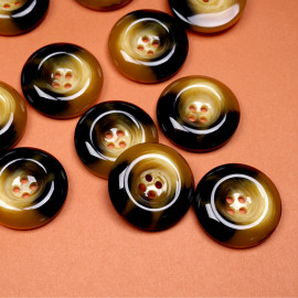 Bouton rond géométrique or