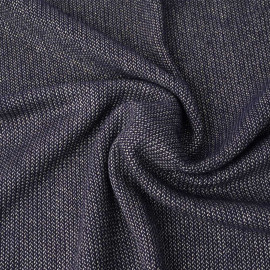 Tissu lainage bleu marine maille tissée chevron fils dorés | pretty mercerie | mercerie en ligne