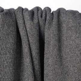 Tissu lainage gris maille tissée chevron fils dorés | pretty mercerie | mercerie en ligne