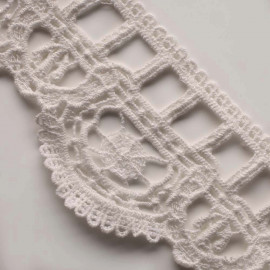 Rubans tissé graphique rose & noir