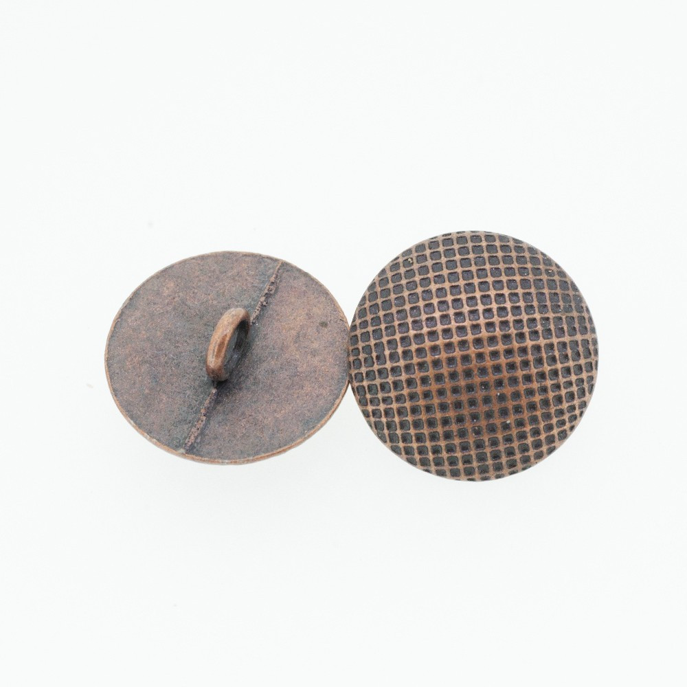 Bouton rond géométrique or