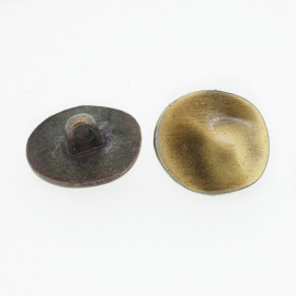 Bouton rond géométrique or