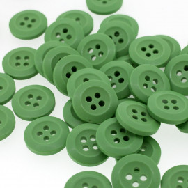 Bouton Polyester Vert Tilleul 15mm
