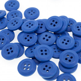 Bouton Polyester Bleu De France 15mm