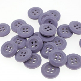 Bouton Polyester Lavande 15mm