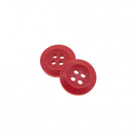 Bouton Polyester Fraise Écrasée 15mm