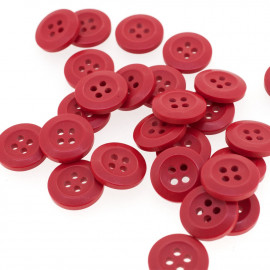 Bouton Polyester Fraise Écrasée 15mm