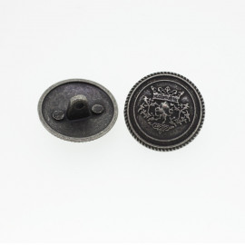 Bouton rond géométrique or