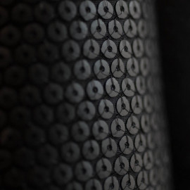 TISSU SEQUIN EFFET CUIR NOIR