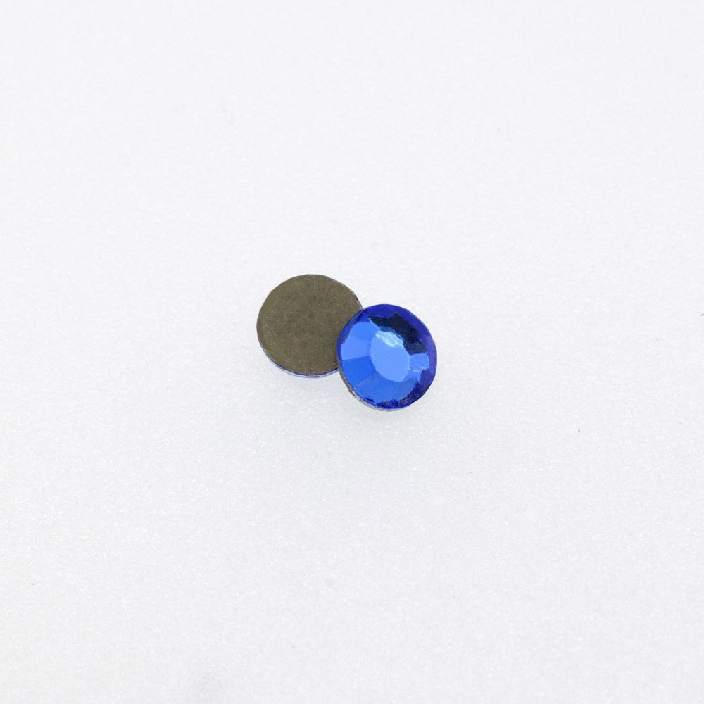 Strass rond bleu roi