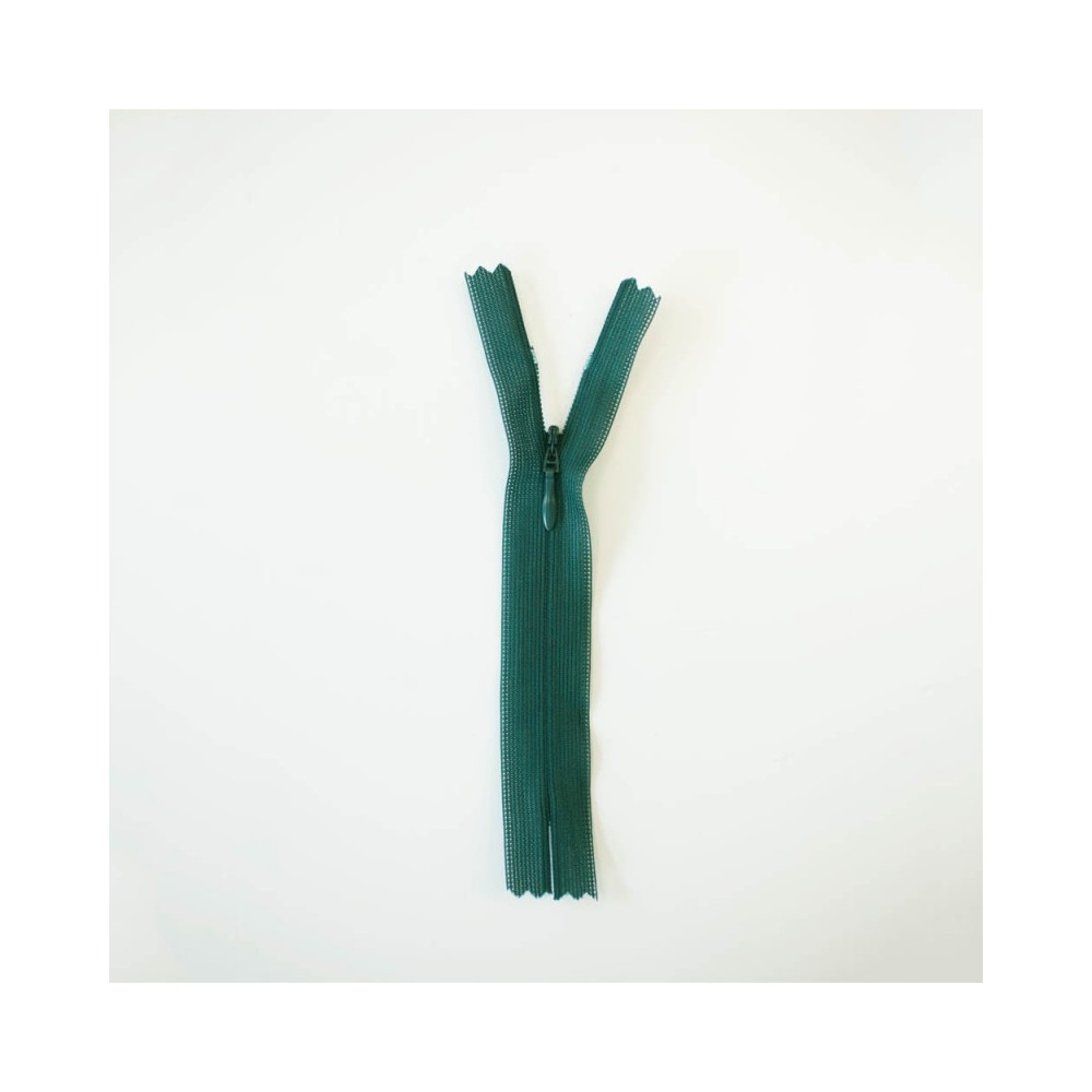 Fermeture éclair invisible non-séparable vert canard