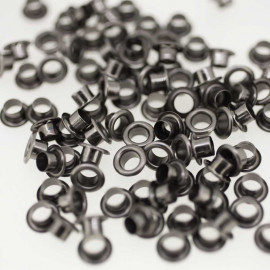 ŒILLET METAL GUN METAL 5mm 