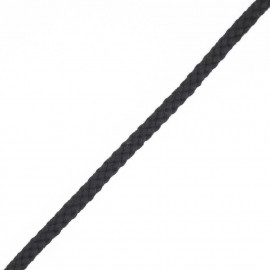 CORDON COTON TRESSÉ NOIR x 1m