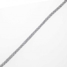 CORDON COTON TRESSÉ GRIS CHINÉ x 1m