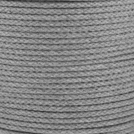 CORDON COTON TRESSÉ GRIS CHINÉ x 1m