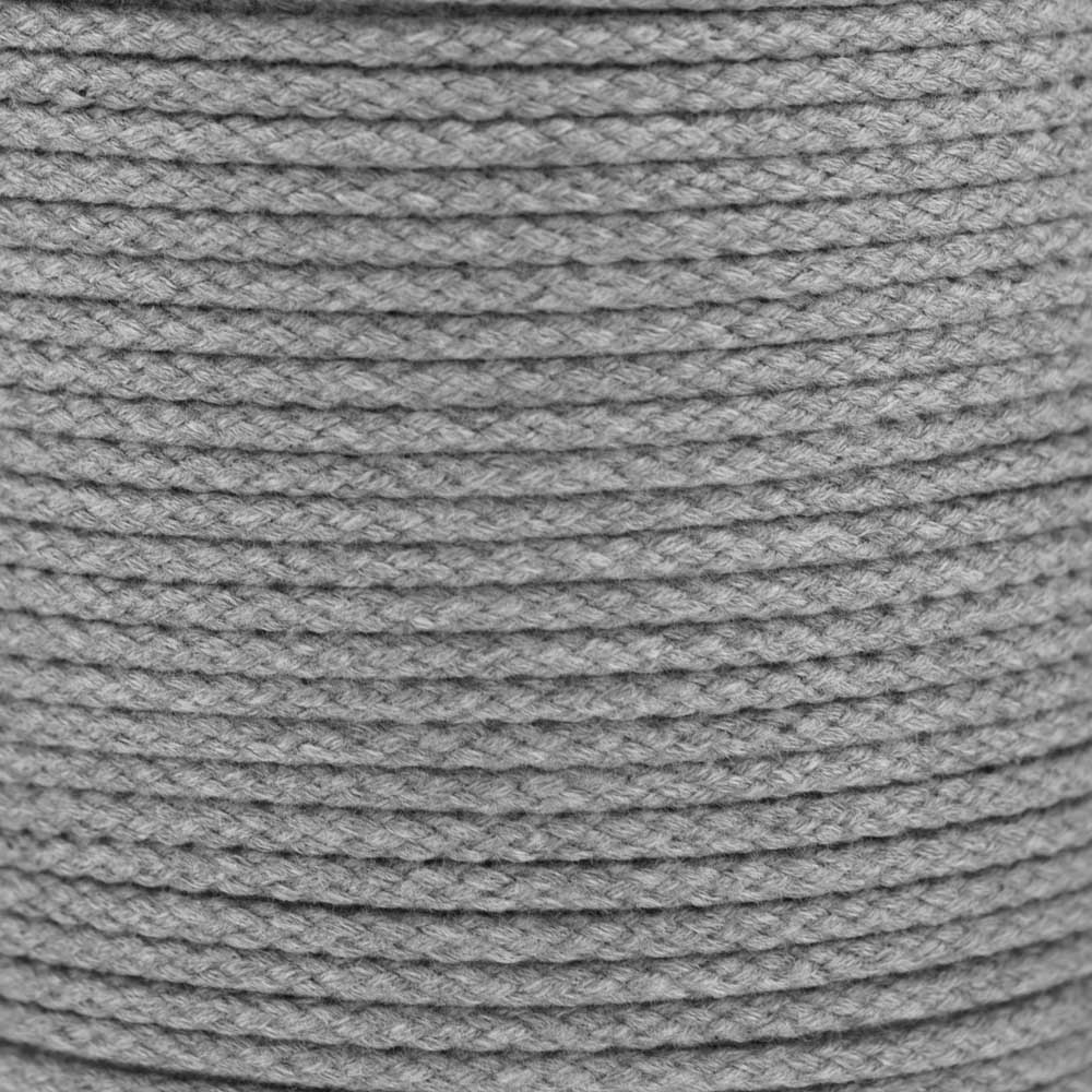 CORDON COTON TRESSÉ GRIS CHINÉ x 1m