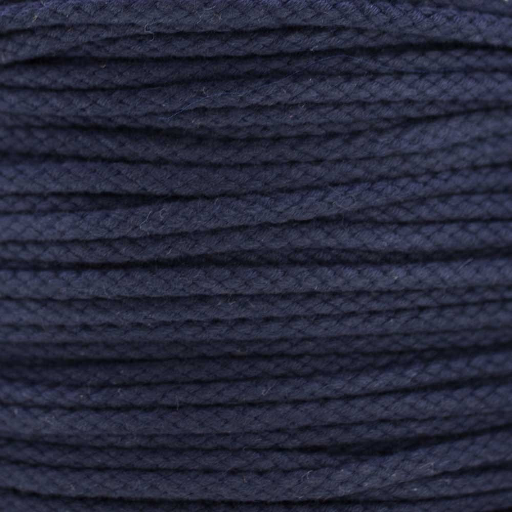 CORDON COTON TRESSÉ BLEU MARINE x 1m